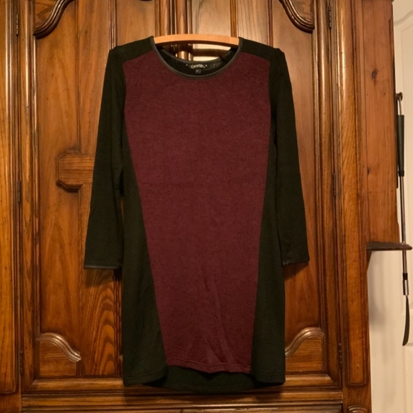 George Burgundy/Black Lightweight Scoop Neck Tunic (Small) - Picture 3 of 8